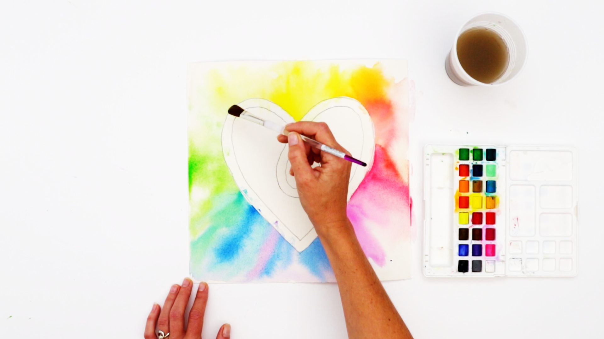 How To Resin Watercolor: Paint your image as you wish using watercolor paints