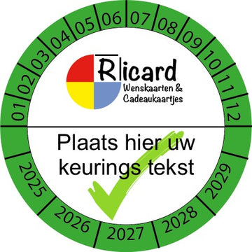 Keuringssticker van 35 mm rond