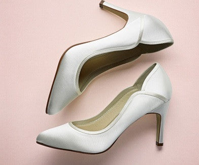 ivory satin court shoes uk