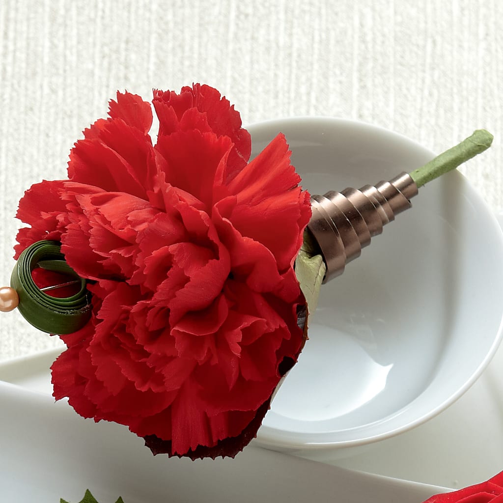 Red Carnation Boutonniere - Pike Creek Flowers  Gifts product image