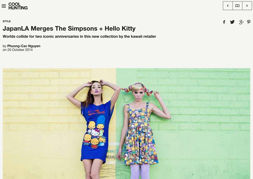 JapanLA Merges The Simpsons + Hello Kitty - COOL HUNTING®