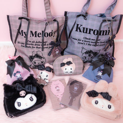 Kuromi Lolita Lace-Up Cosmetic Pouch