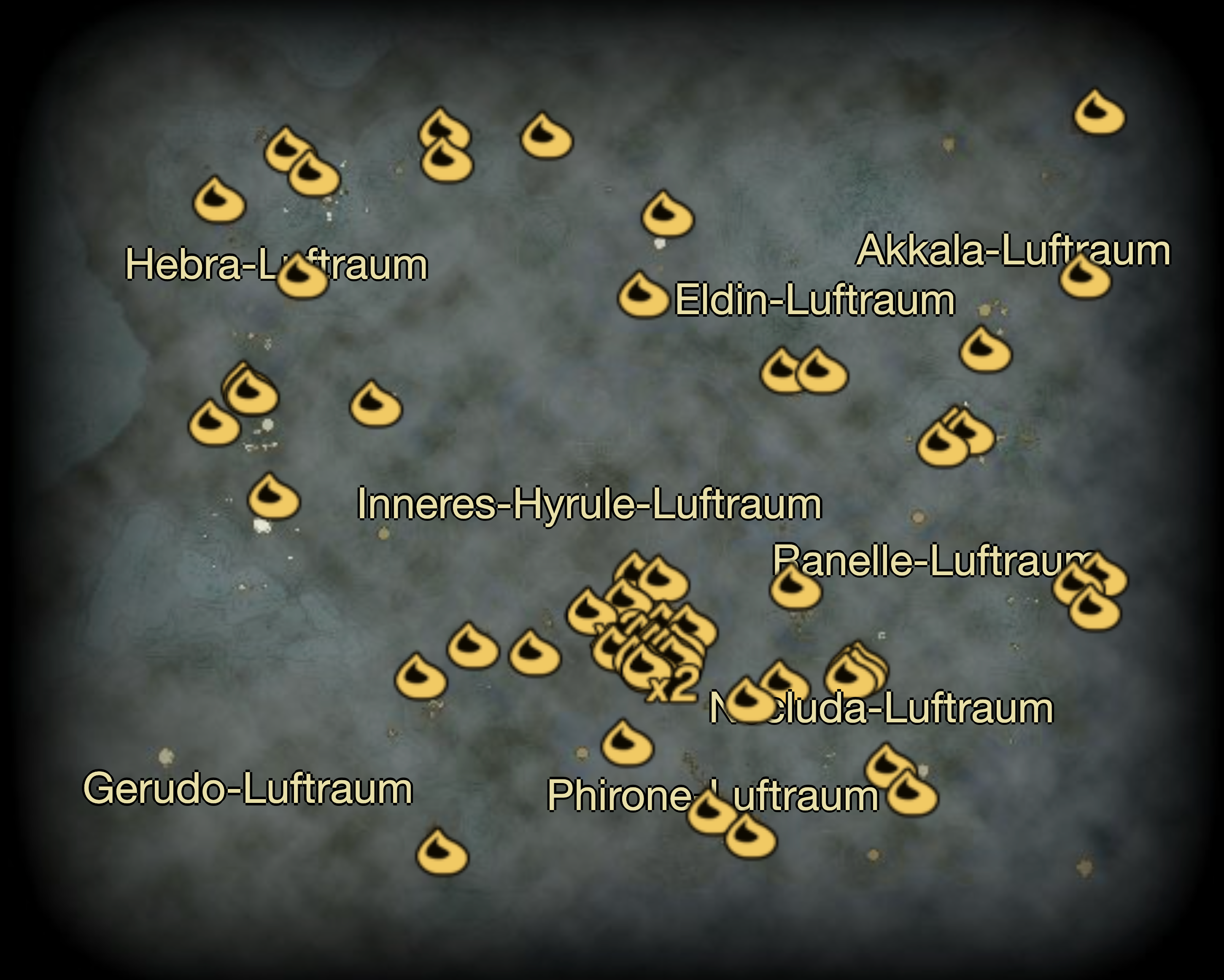 Karte Alle 61 Krog-Samen Standorte im Untergrund