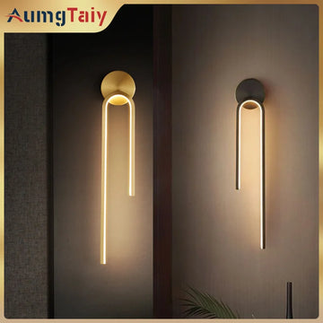 Lighting dropshipping product: Modern LED Wall Lights Line lamps Indoor Lighting for Bedroom Bedside Background Led Lamps                                  