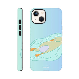 Phone Case (iPhone) - LAZY DUCK by Audi Bell - HastyWords Art