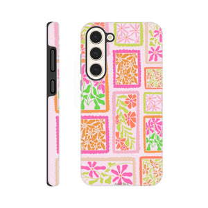 Phone Case (Samsung) - QUILTED FLOWERS  by Audi Bell - HastyWords Art