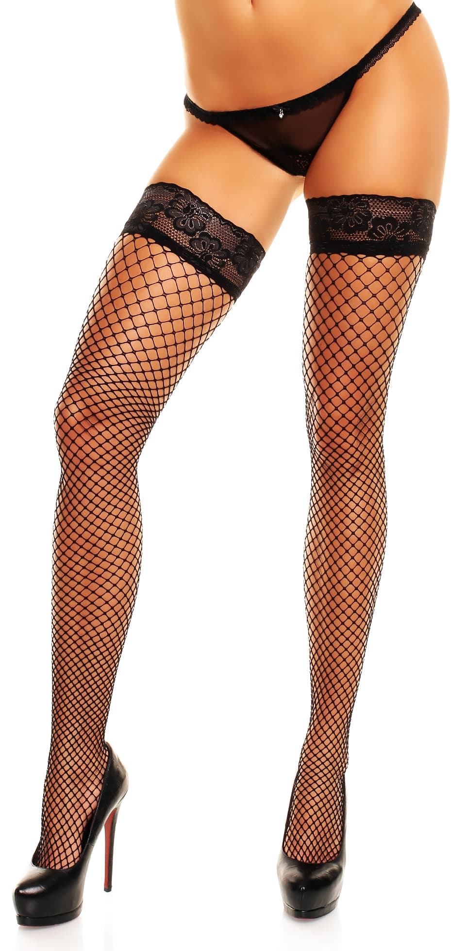 MESH günstig Kaufen-Glamory Mesh halterlose Netzstrümpfe | Farbe: Schwarz | Größe: 40-42. Glamory Mesh halterlose Netzstrümpfe | Farbe: Schwarz | Größe: 40-42 <![CDATA[Verführerisch und sinnlich: Halterlose Netzstrümpfe in eleganter Fischnetz-