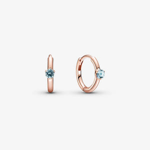 Light Blue Solitaire Huggie Hoop - Your Moments_Aso