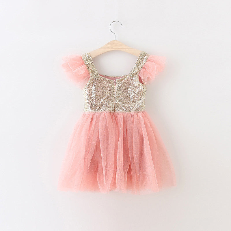 pink tulle baby dress