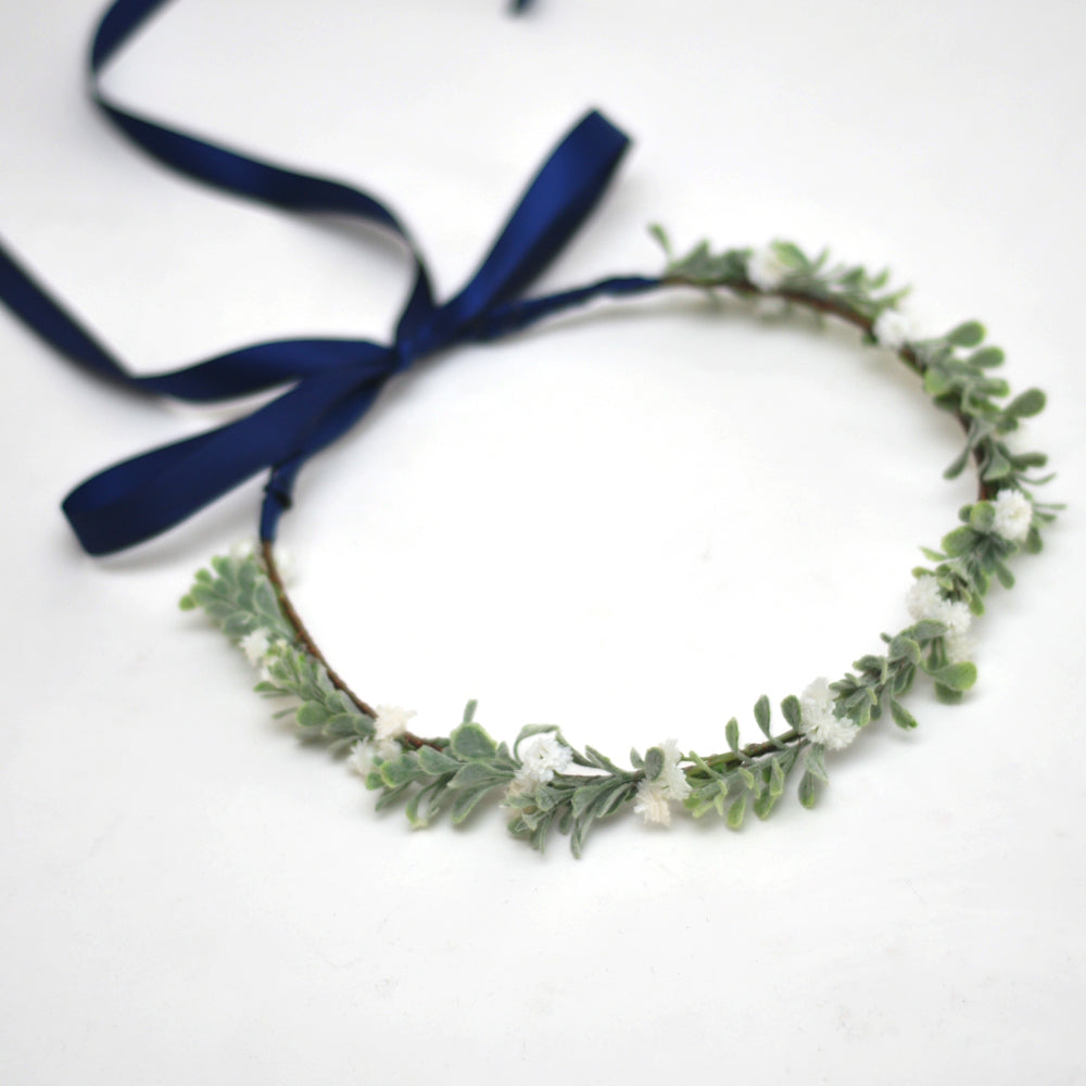 Rustic Green Flower Crown Angora Boutique