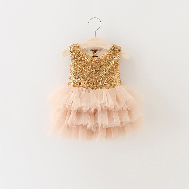 sequin baby girl dress