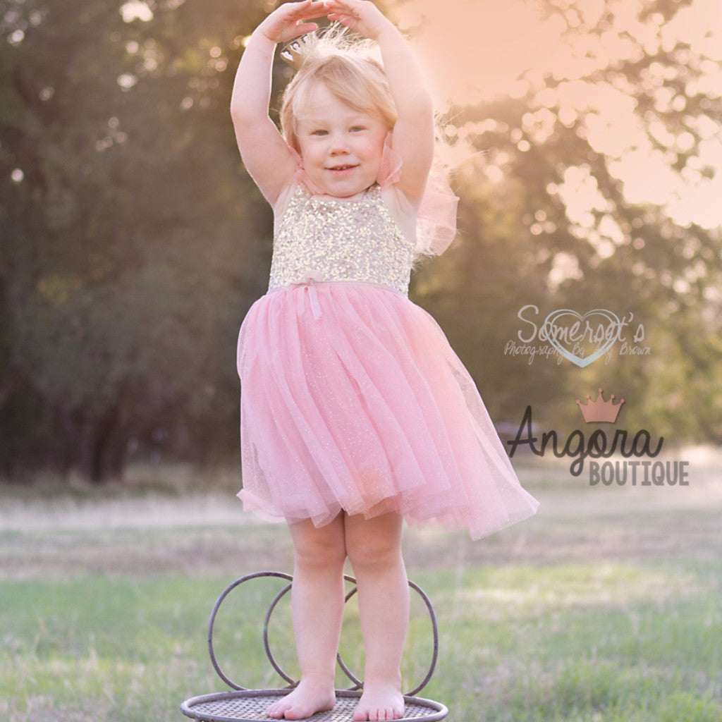 gold tutu dress