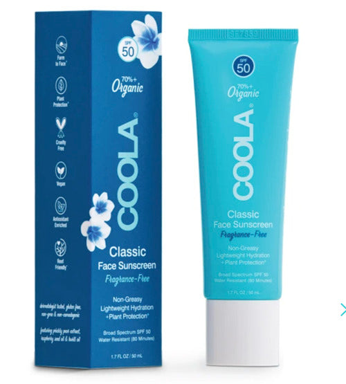 Coola Classic Face Organic Sunscreen - White Tea SPF 50