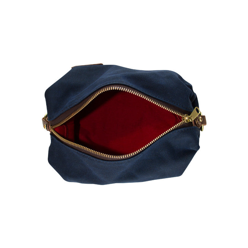 Waxed Canvas Dopp Kit- Navy