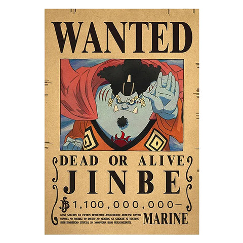 poster wanted jinbei one piece