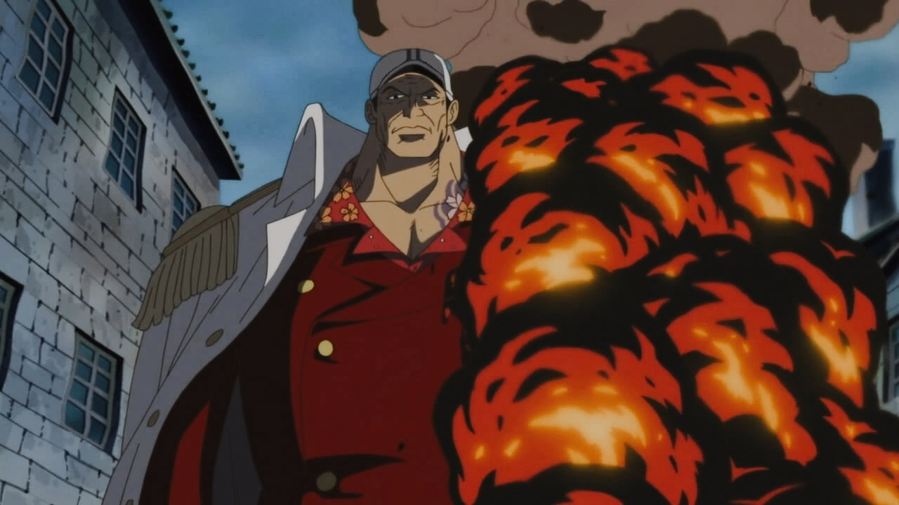 akainu sakazuki admiral marine fruit demon logia magma