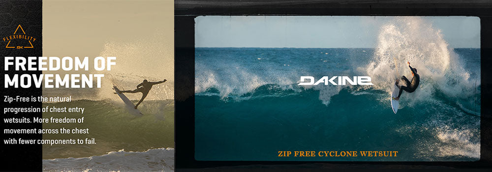 Apex Fit for flexibility of the Dakine Cyclone Zipper Free Wetsuit