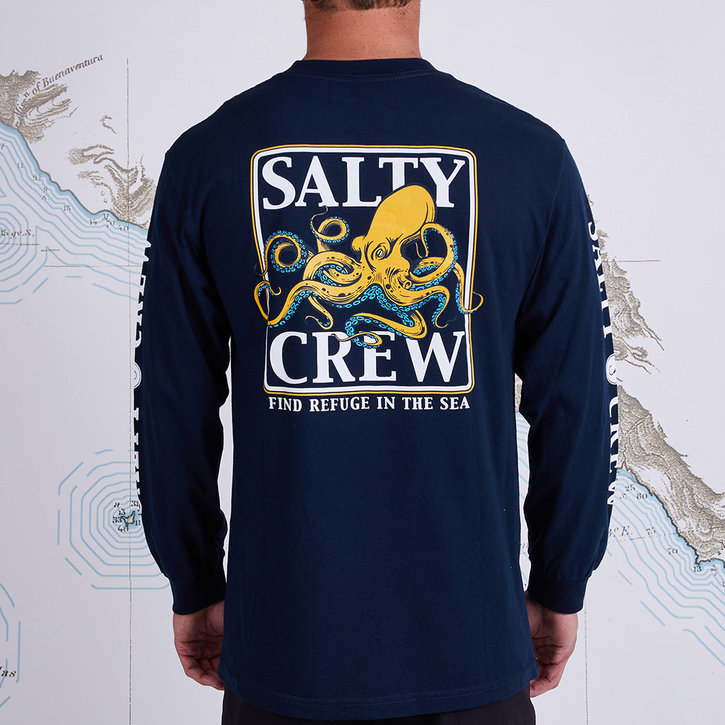 Salty Crew Gone Fishing standard SS Mens T Shirt - Blue Heather – SURF  WORLD SURF SHOP