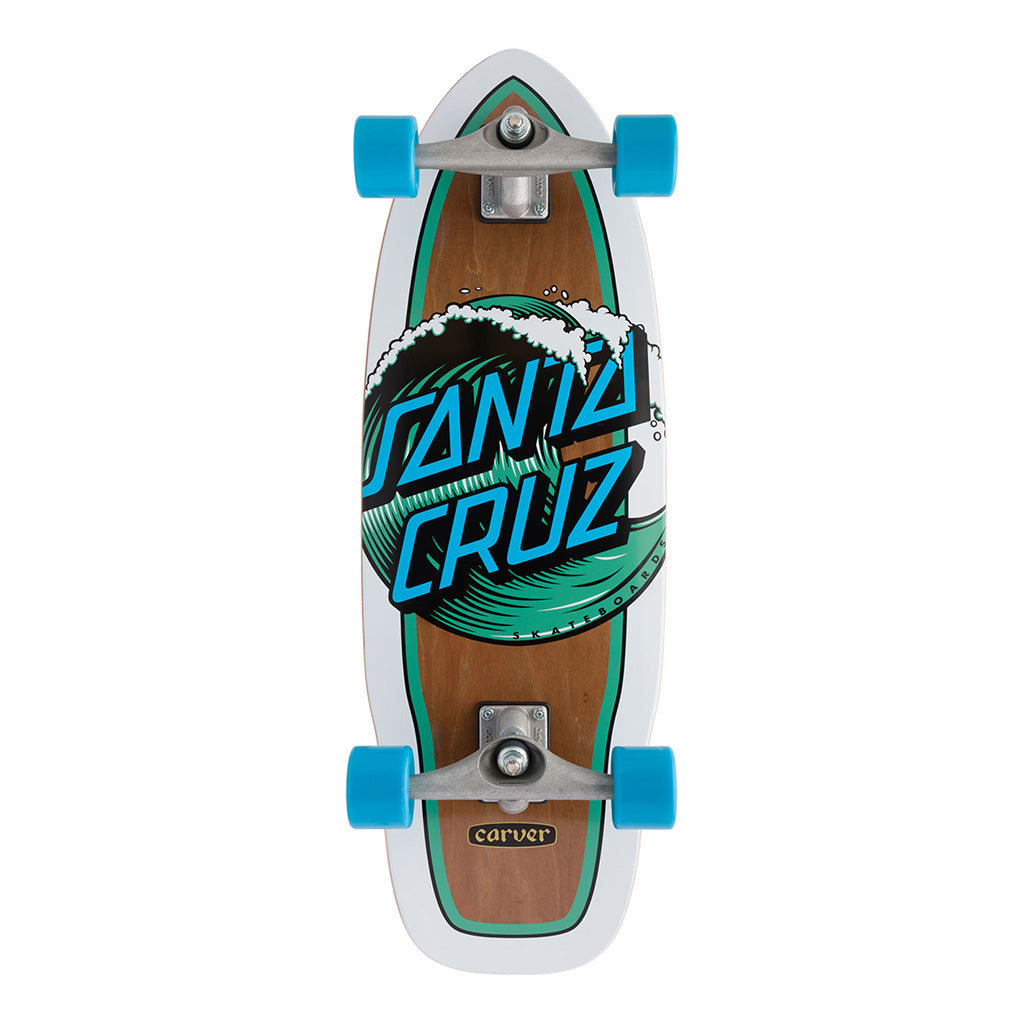 Santa Cruz x Carver Wave Cut Back 9.75" Surf Skate Cruzer | Seaside Surf Shop