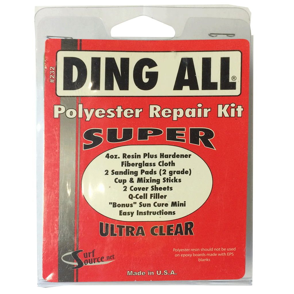 Ding All DAS010 Sun Cure Repair Kit Polyester Yellow Label 2 oz