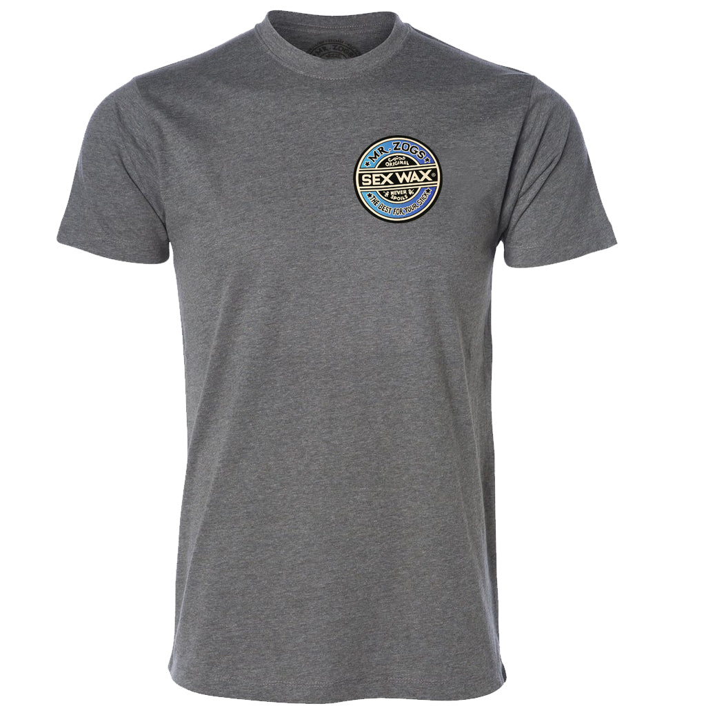 Download Sex Wax Mens Fade Tee - Graphite Heather - Seaside Surf Shop