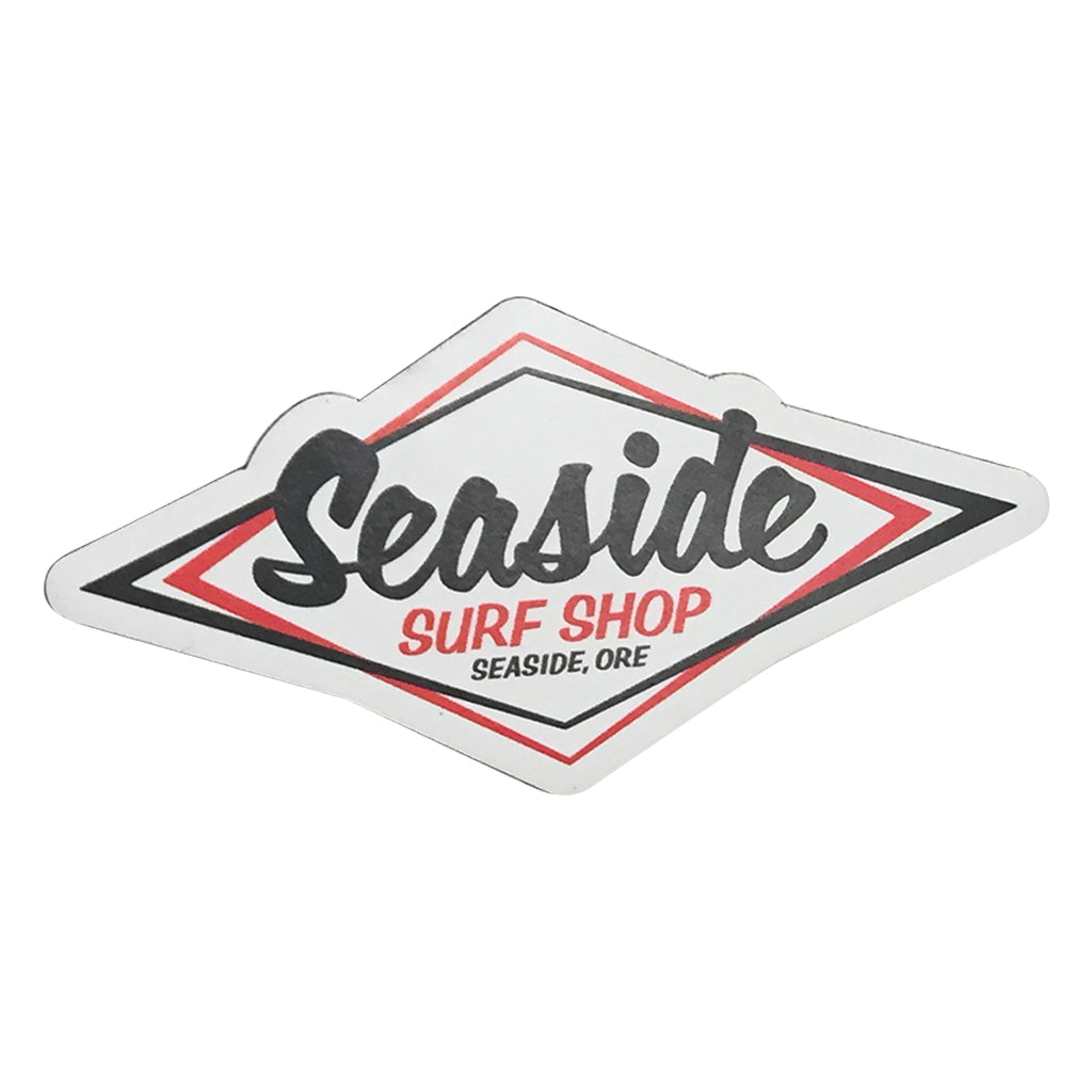 Seaside Surf Shop Vintage Logo Magnet Black Red