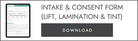 Intake & Consent Form for Lash Lift - Lamination - Tint