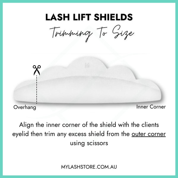 How to trim a lash lift shield