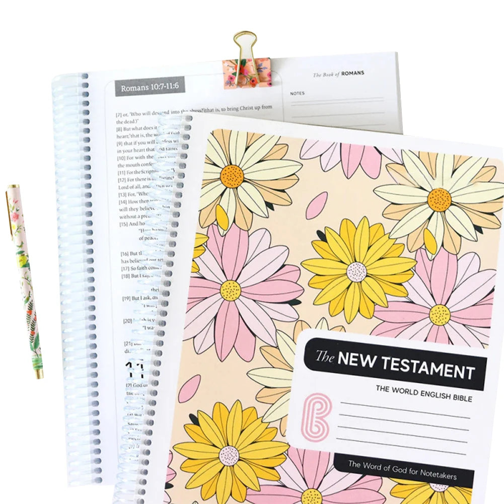 The Bible in A Year Study Through Gods Word Planner Leak-Proof Womens Bible Study Plan 52 Week Study Guide Book for Friend Gift