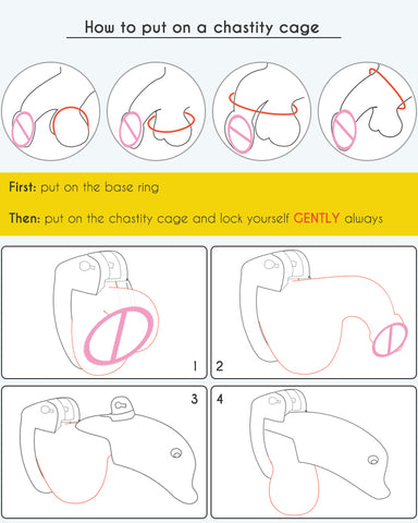 how to put on a chastity cage