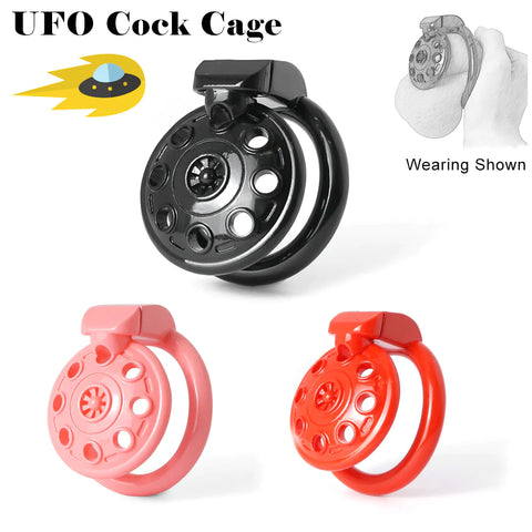 UFO chastity cage small flat cock cage