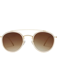 SOJOS Retro Round Double Bridge Polarized Sunglasses
