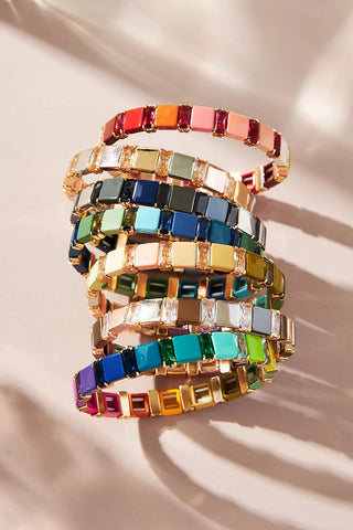 Multi-Color Chicklet Bracelet