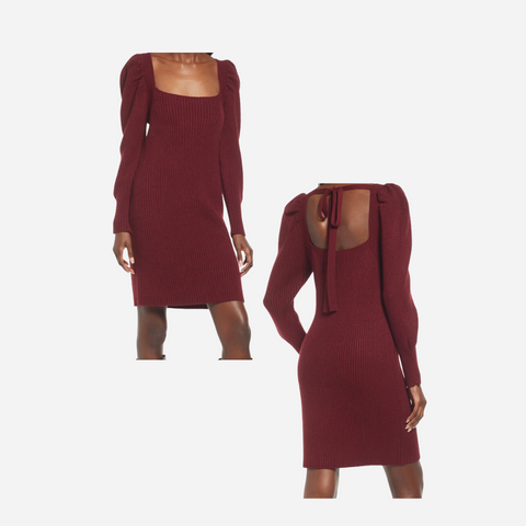 Maroon Sweater Dress
