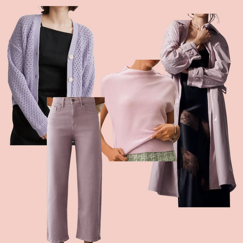 Lavender clothing pieces