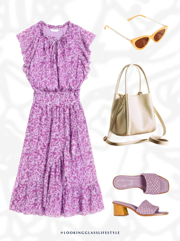 MINDY DRESS IN LILAC FLORAL
