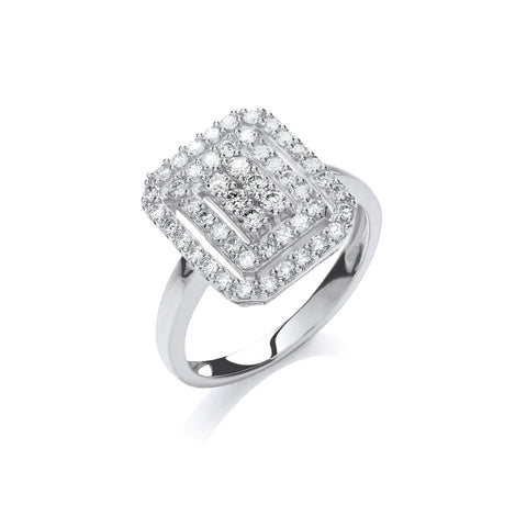 Diamond Pavé Ring in White Gold