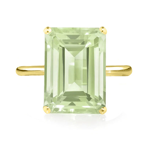 Augustine Jewels' South of France Green Amethyst Yellow Gold Ring