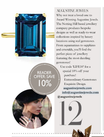 Augustine Jewels Feature in London Life Magazine's Christmas Gift Guide