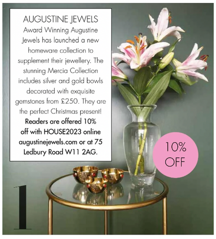 Augustine Jewels Mercia Collection feature in House Magazine Gift Guide
