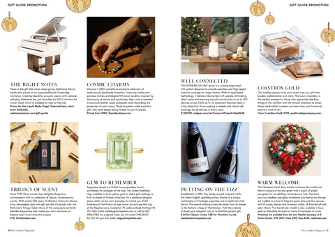 Augustine Jewels featuring in The London Magazine's Christmas Gift Guide