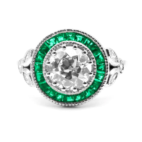 Diamond and Emerald Bespoke Ring by Augustine Jewels