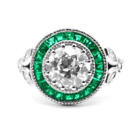 Bespoke Emerald and Diamond Ring