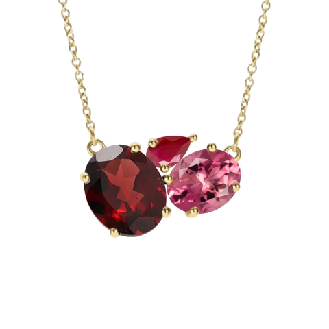 Bespoke Como Design featuring Garnet, Ruby and Pink Tourmaline