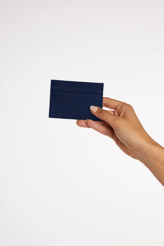 Navy Leather Credit Card Holder