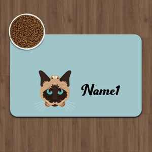 Custom Dog Mat, Personalized Pet Placemat, Cute Cat mat, Dog Breed Placemat Pet Food Bowl Mat, Dog Bowl mat, Cat Feeding Mat, New Puppy Gift - TwoSeasArts