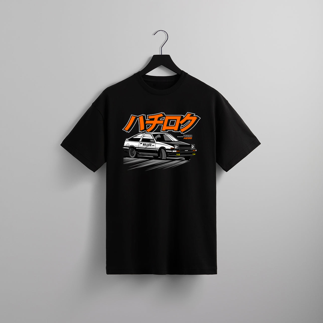 AE86 GRAPHIC T-SHIRT BLACK - STREETWEAR