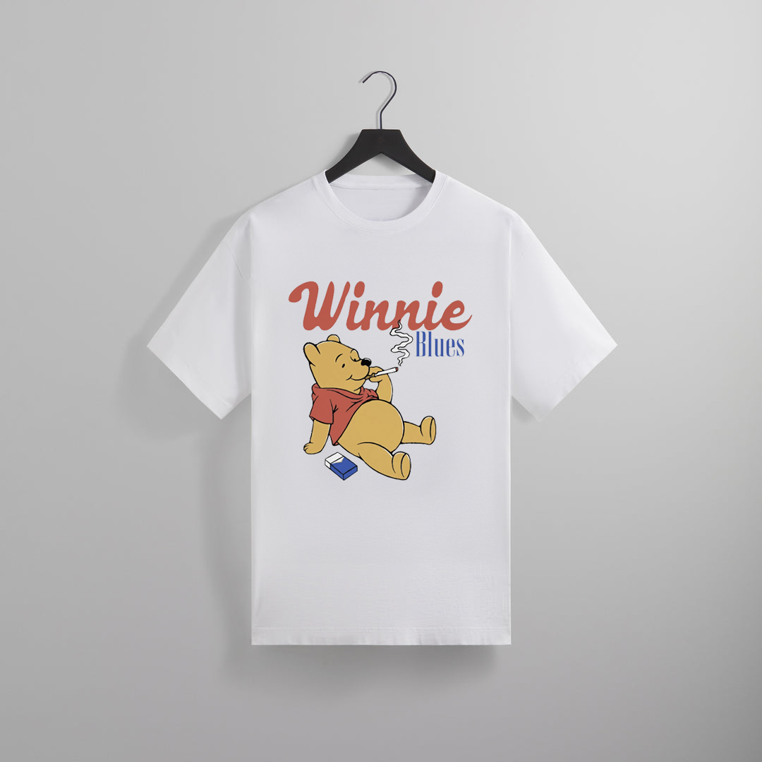 WINNIE BLUES GRAPHIC T-SHIRT WHITE - STREETWEAR