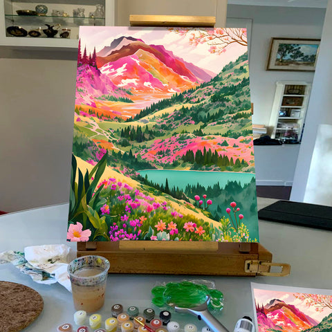 Paint. Relax. Gift: VIVA™ 'Colorful Mountain' DIY Paint by Numbers Kit -  Discover Artistry, Experience Serenity, and Deliver Smiles!