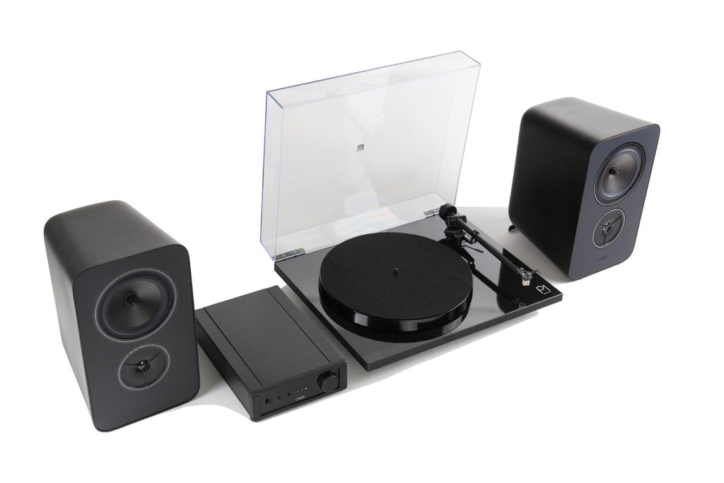 Rega System One. Planar 1 turntable, io amplifier, and Kyte Speakers